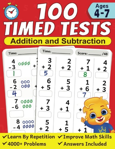 100 timed tests for addition - 100,